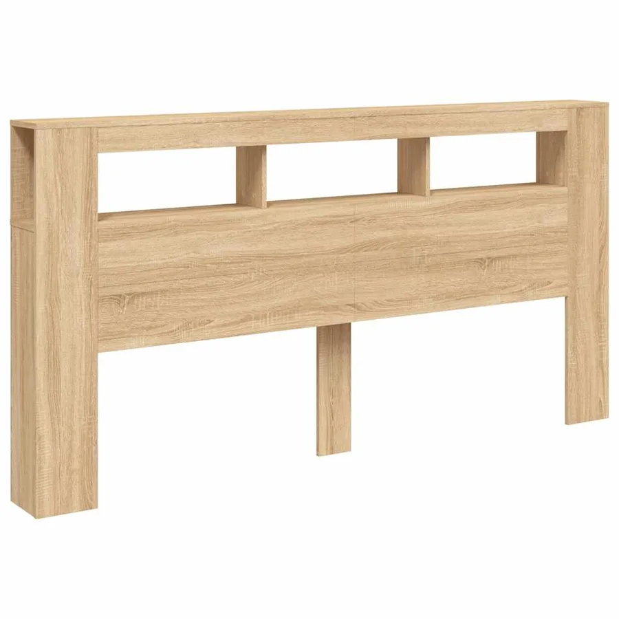Tête de lit à LED chêne sonoma 200x18,5x103,5cm bois ingénierie - 5