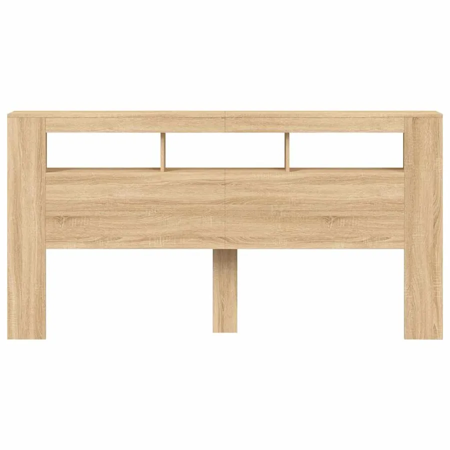 Tête de lit à LED chêne sonoma 200x18,5x103,5cm bois ingénierie - 6