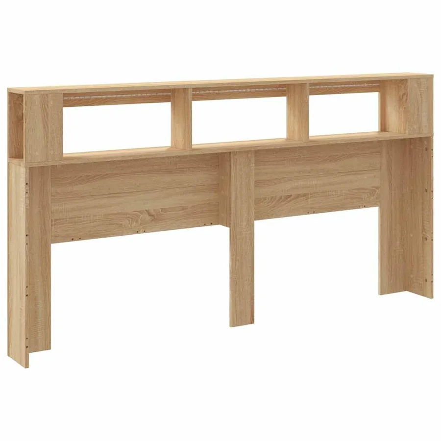 Tête de lit à LED chêne sonoma 200x18,5x103,5cm bois ingénierie - 7
