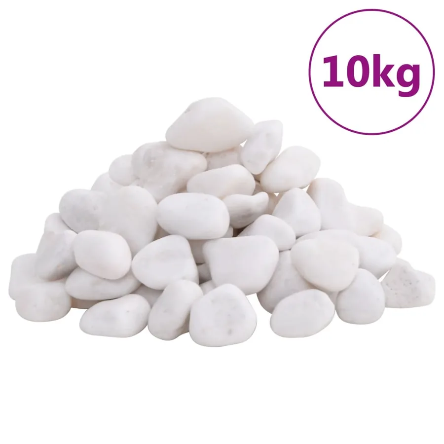 Galets polis 10 kg blanc 2-5 cm