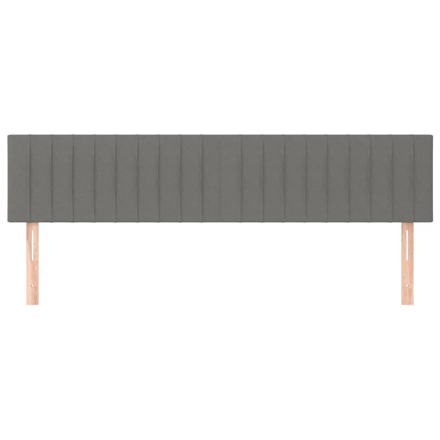 Têtes de lit Gris foncé 200x5x78/88 cm Tissu - 3