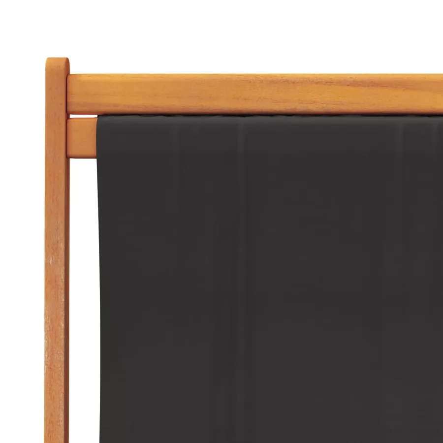 Chaises de plage pliables lot de 2 noir tissu - 8