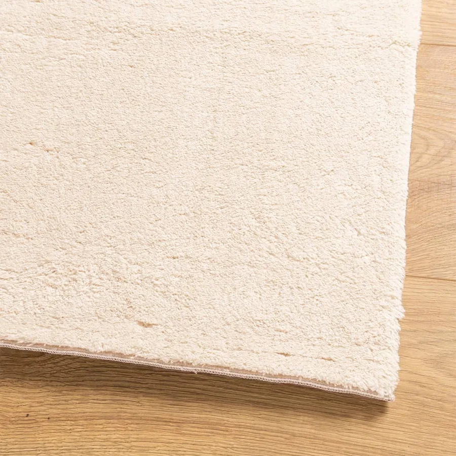 Tapis HUARTE à poils courts doux et lavable beige 80x250 cm - 4