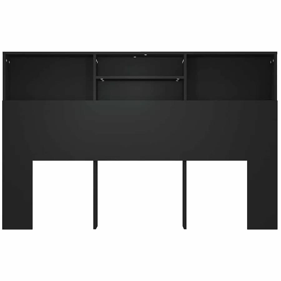 Armoire de tête de lit Noir 160x19x103,5 cm - 5