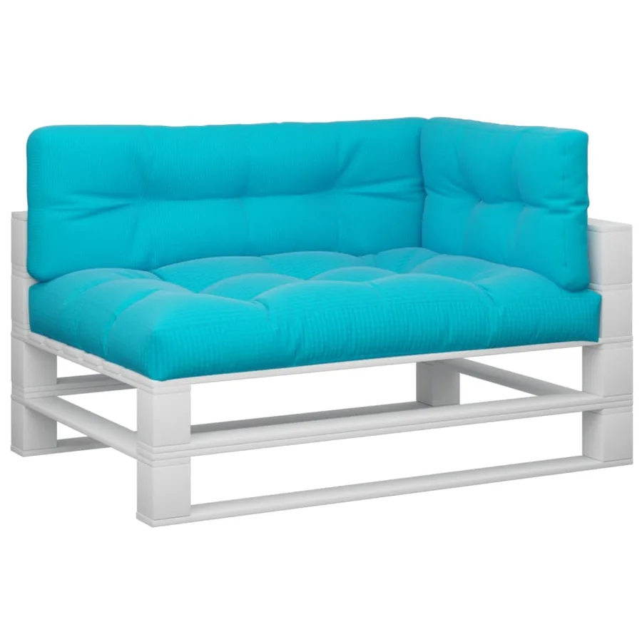 Coussins de palette lot de 3 turquoise tissu - 3