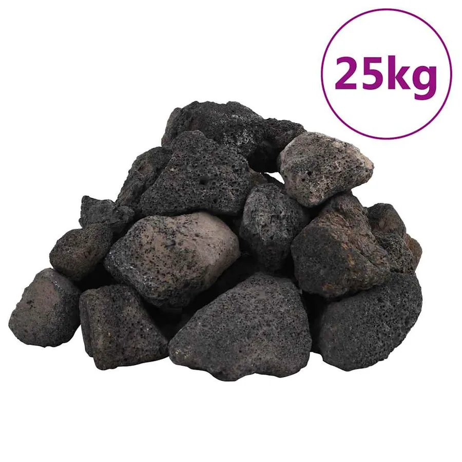 Roches volcaniques 25 kg noir 5-8 cm - 2