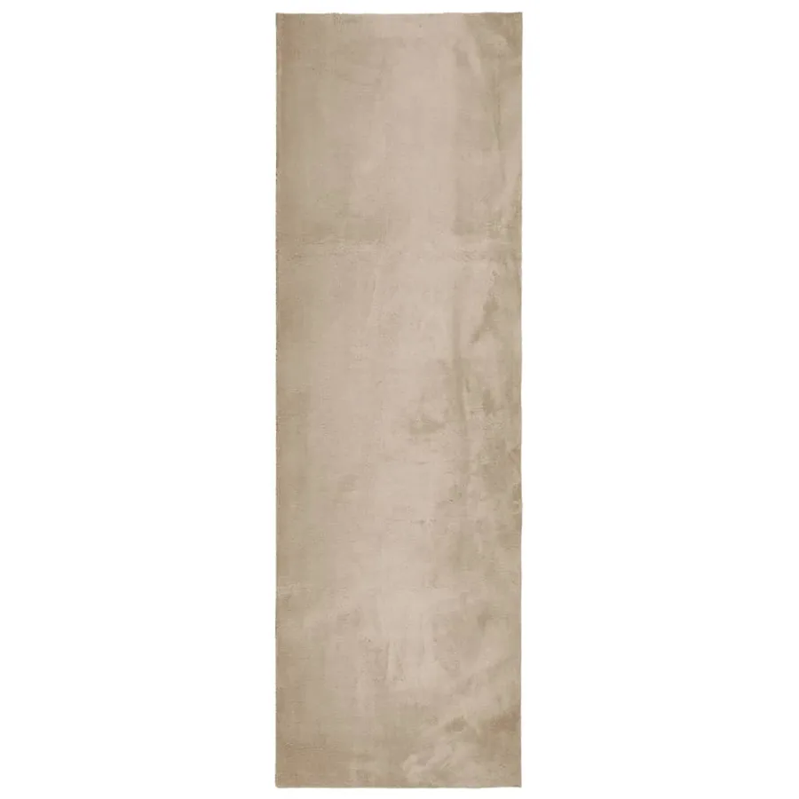 Tapis HUARTE à poils courts doux et lavable sable 80x250 cm - 2