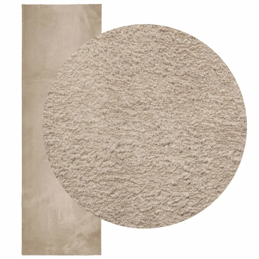 Tapis HUARTE à poils courts doux et lavable sable 80x250 cm - 3