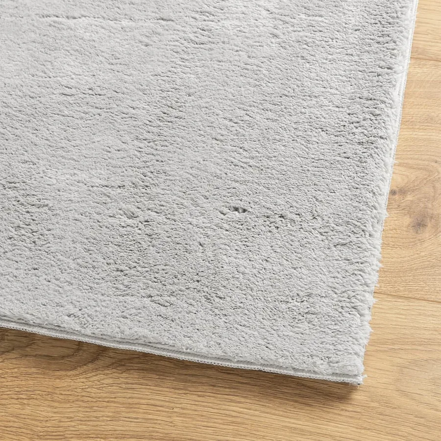 Tapis HUARTE à poils courts doux et lavable gris 240x240 cm - 4