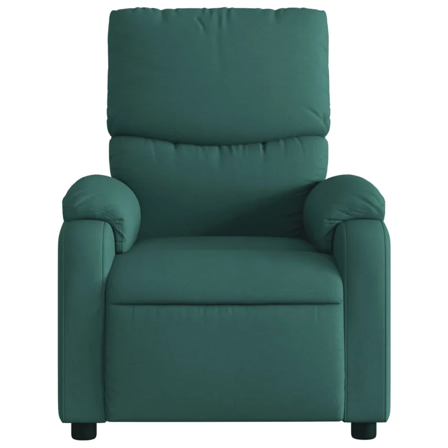 Fauteuil inclinable Vert foncé Tissu - 3