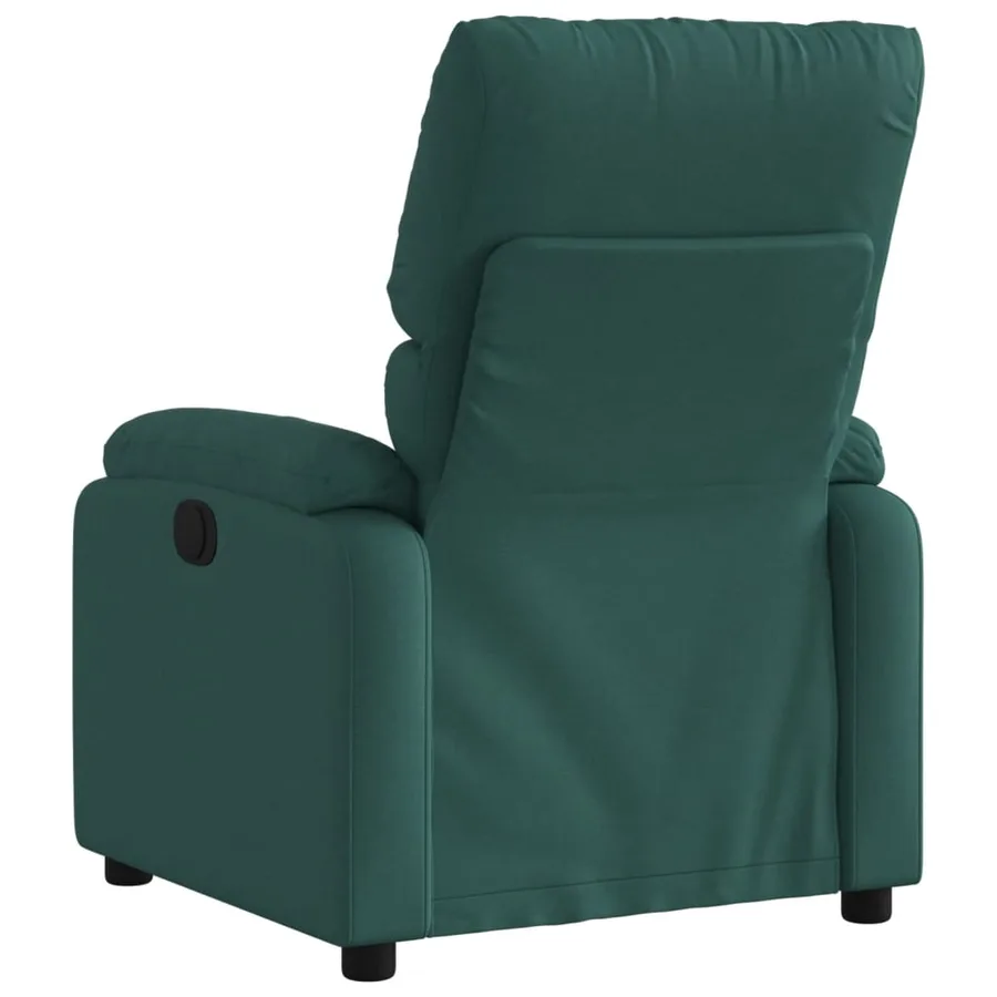 Fauteuil inclinable Vert foncé Tissu - 5
