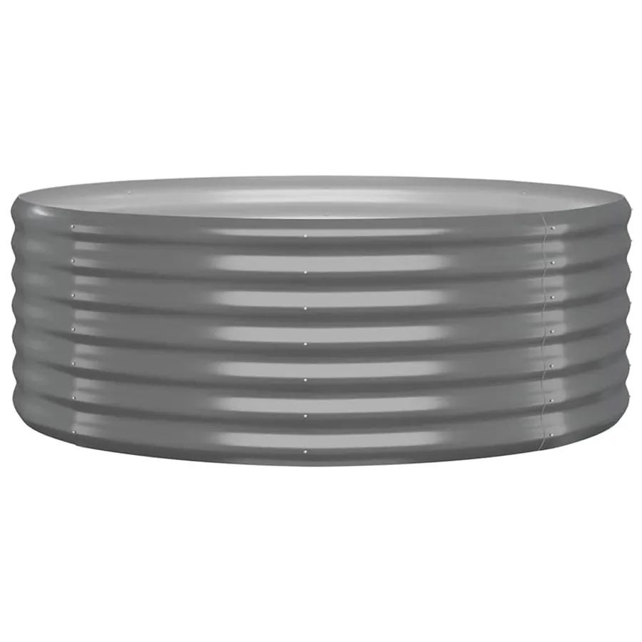 Lit surélevé de jardin Acier galvanisé 100x100x36cm gris - 2