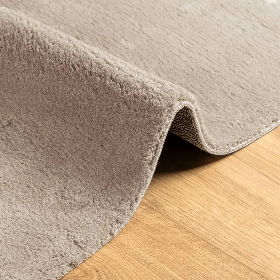 Tapis HUARTE à poils courts doux et lavable sable 200x200 cm - 6
