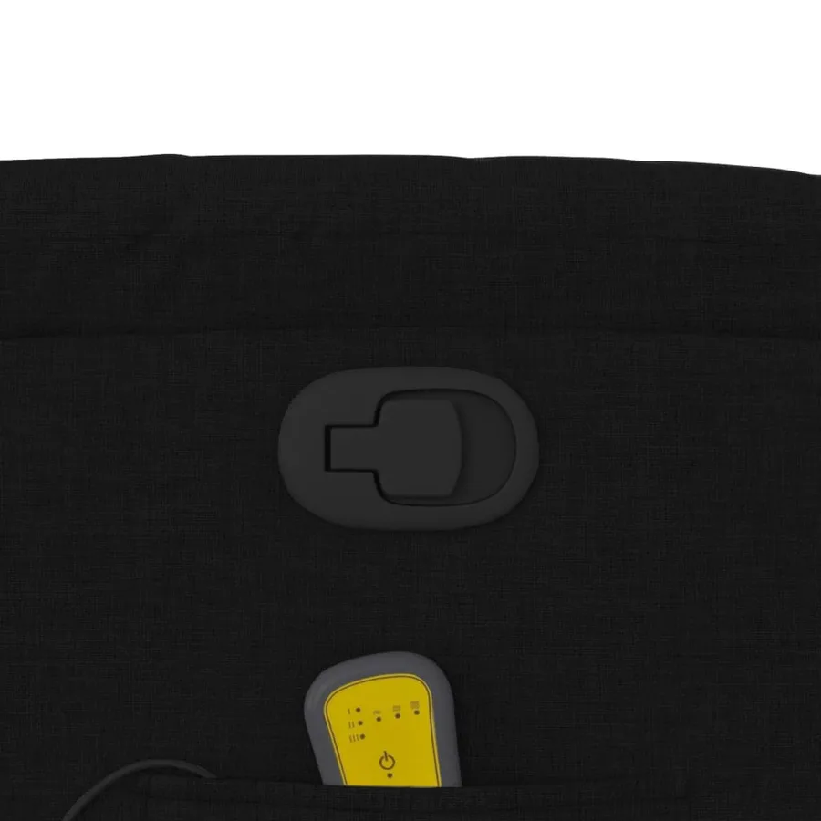 Fauteuil de massage inclinable noir tissu - 10