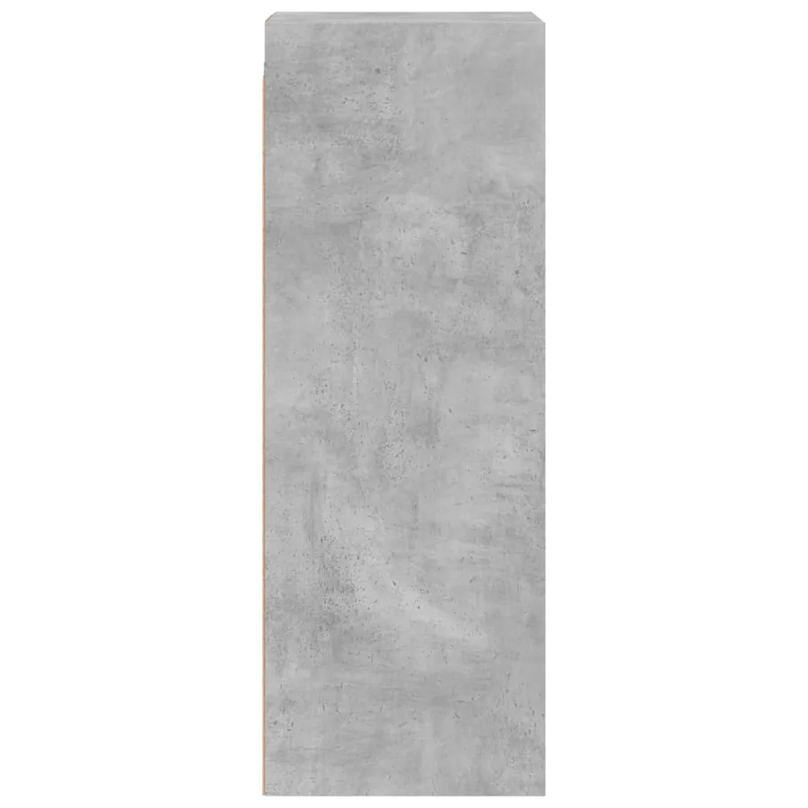 Armoire murale avec portes en verre gris béton 35x37x100 cm - 7