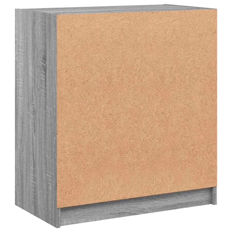 Armoire latérale avec portes en verre sonoma gris 68x37x75,5 cm - 8