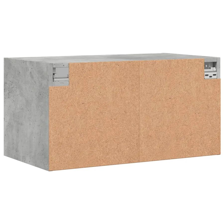 Armoire murale avec portes en verre gris béton 68,5x37x35 cm - 8