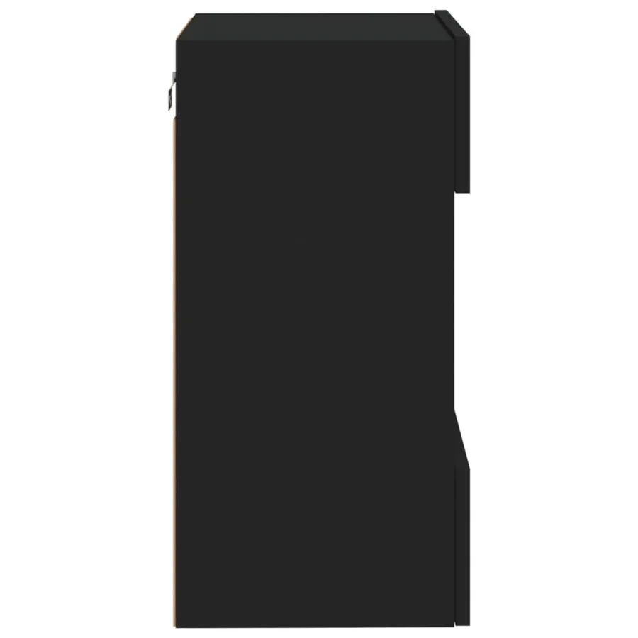 Meuble TV mural avec lumières LED noir 40x30x60,5 cm - 10