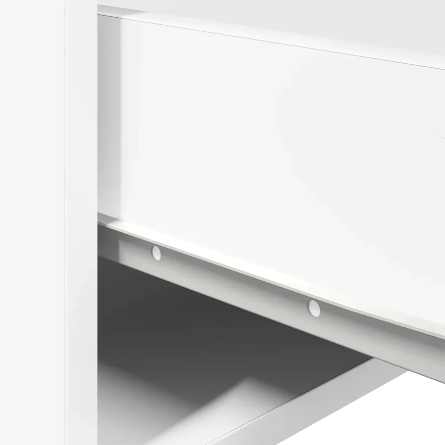 Tables de chevet murales avec lumières LED 2 pcs blanc - 14