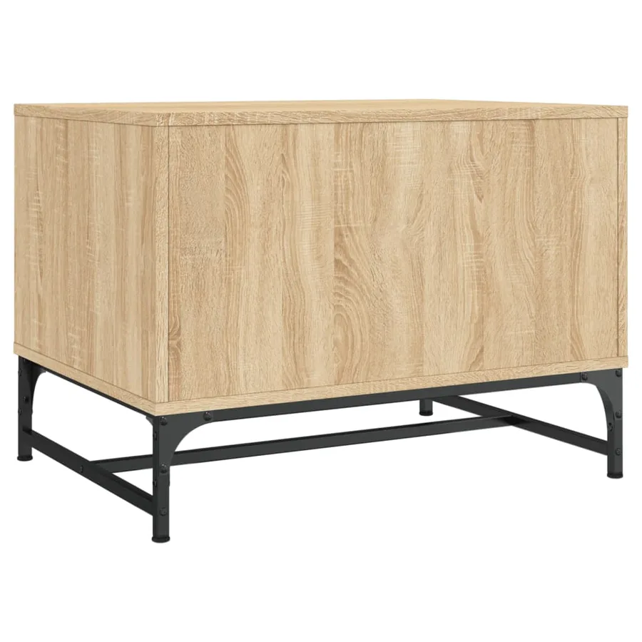 Table basse avec portes en verre chêne sonoma 68,5x50x50 cm - 7