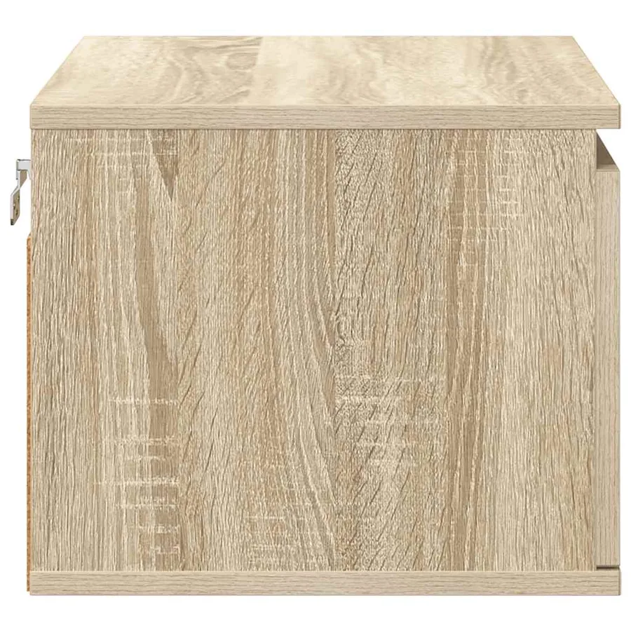 Tables de chevet murales avec lumières LED 2 pcs chêne sonoma - 10