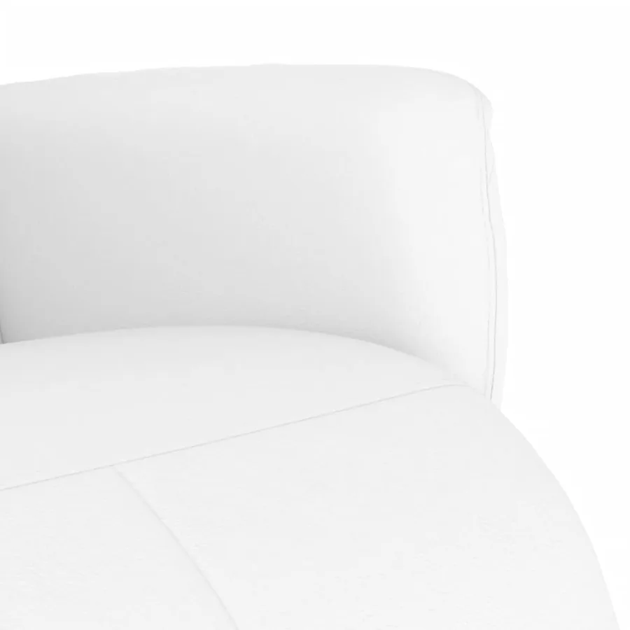 Fauteuil inclinable avec repose-pieds blanc similicuir - 7