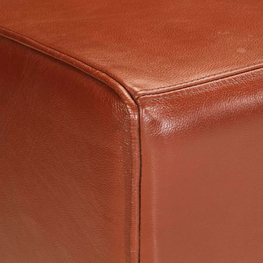 Banc de gymnastique marron 110 cm cuir véritable - 6
