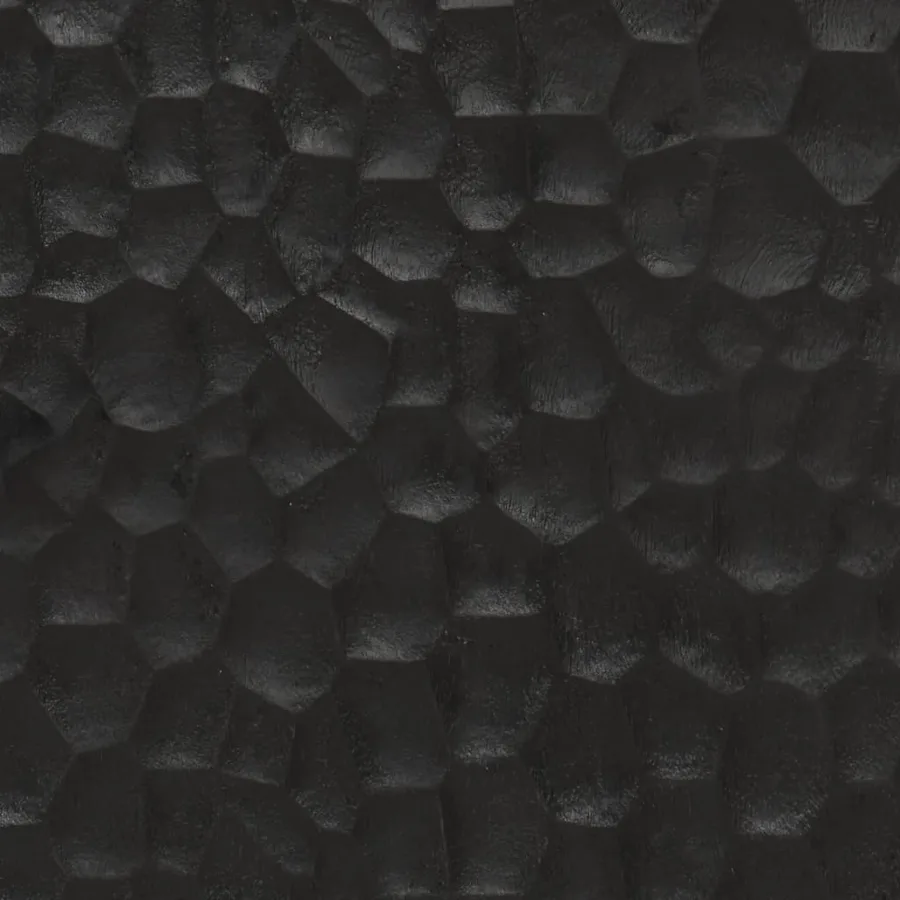 Meuble TV noir 80x31x46 cm bois massif de manguier - 10