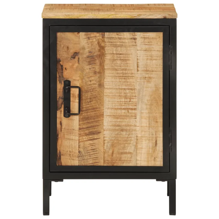 Armoire de salle de bain 40x30x60cm bois massif manguier et fer - 3