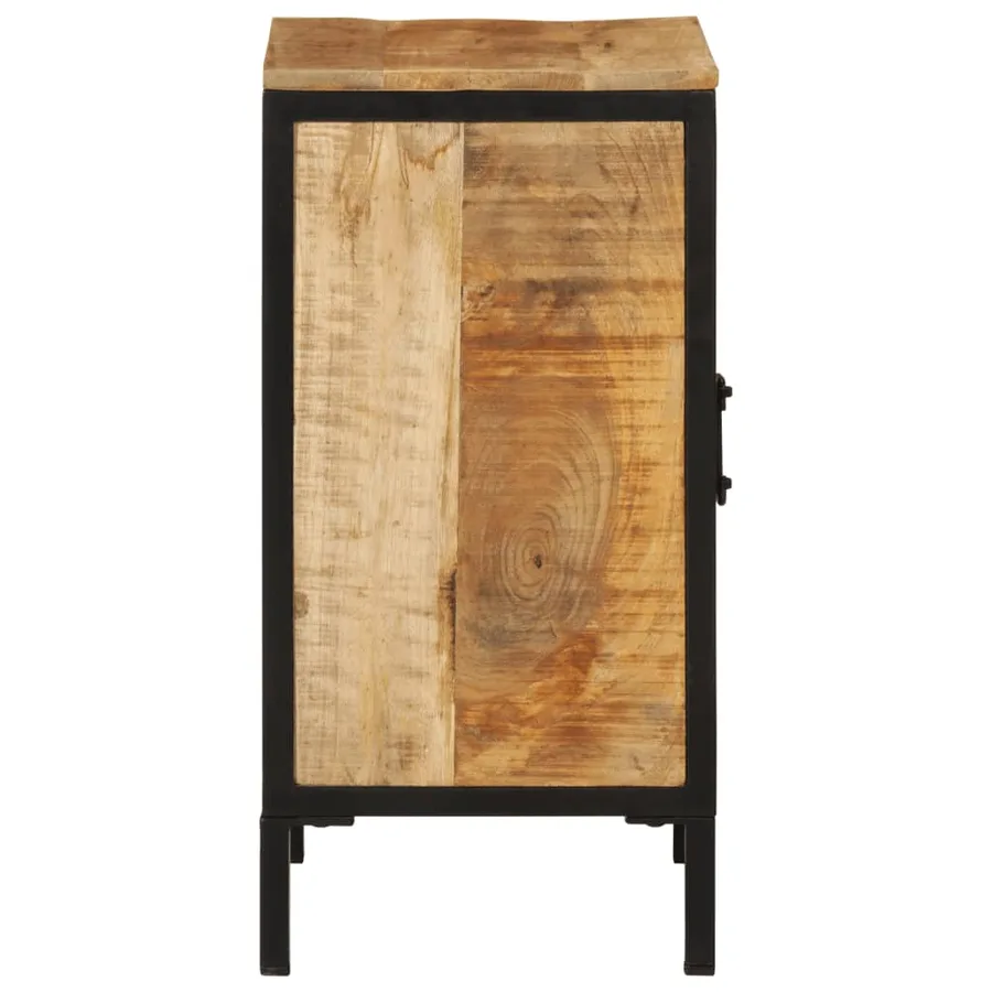 Armoire de salle de bain 40x30x60cm bois massif manguier et fer - 4