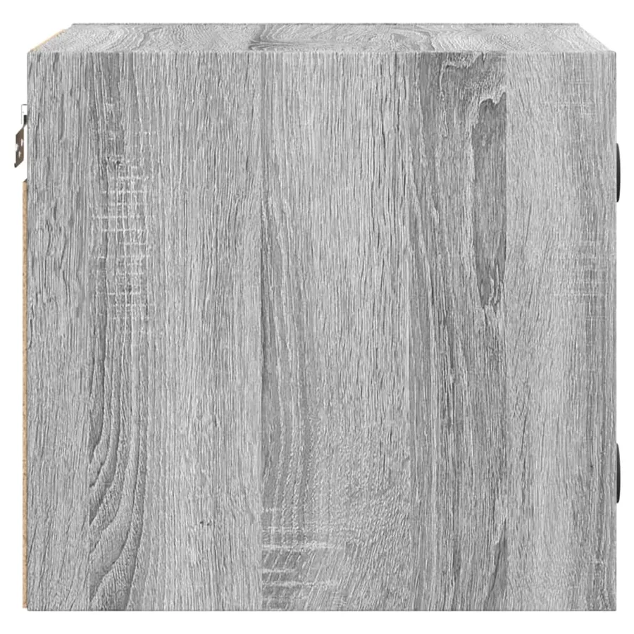 Tables de chevet et portes vitrées 2pcs sonoma gris 35x37x35cm - 8
