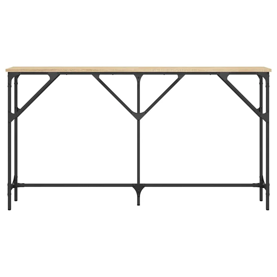 Table console chêne sonoma 140x23x75 cm bois d'ingénierie - 4