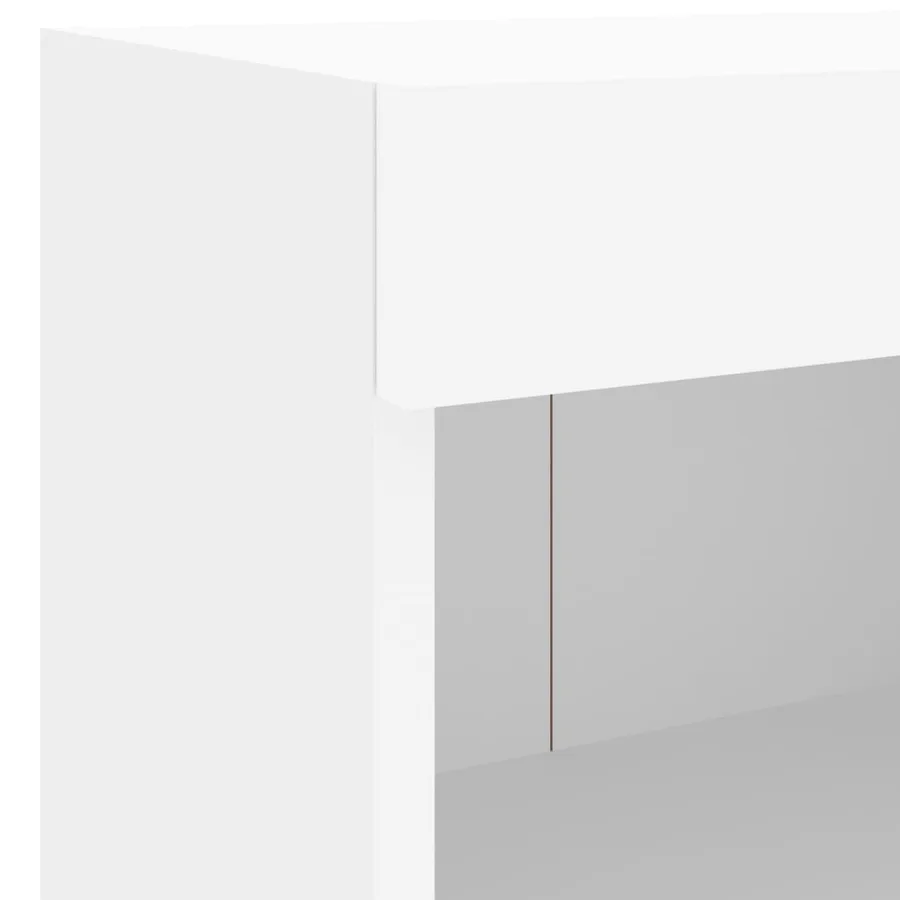 Table de chevet murale avec lumières LED blanc - 10