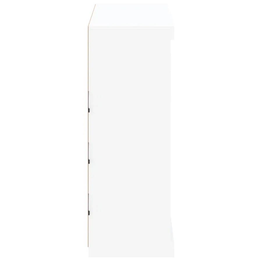 Buffet avec lumières LED blanc 81x37x100 cm - 7