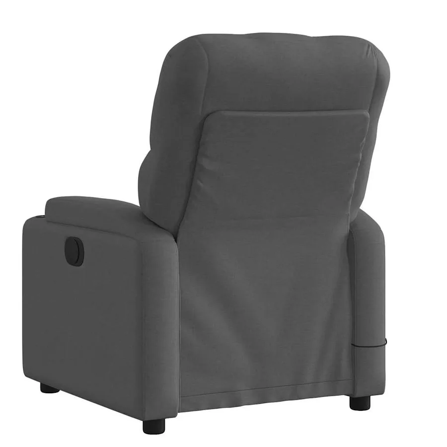Fauteuil de massage inclinable Gris foncé Tissu - 5
