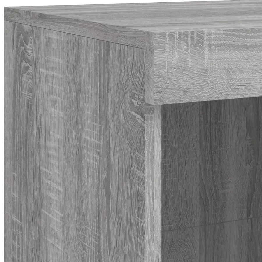 Buffet avec lumières LED sonoma gris 202x37x100 cm - 11