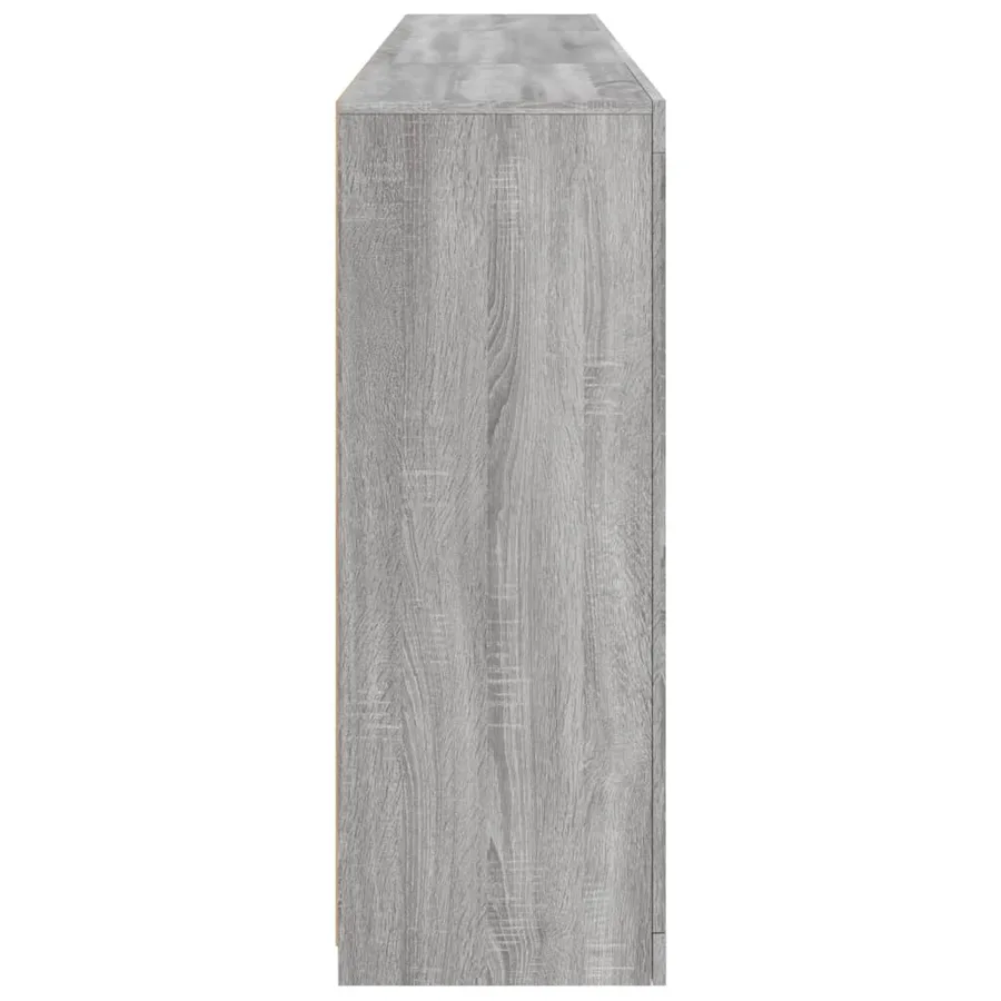 Buffet avec lumières LED sonoma gris 202x37x100 cm - 7