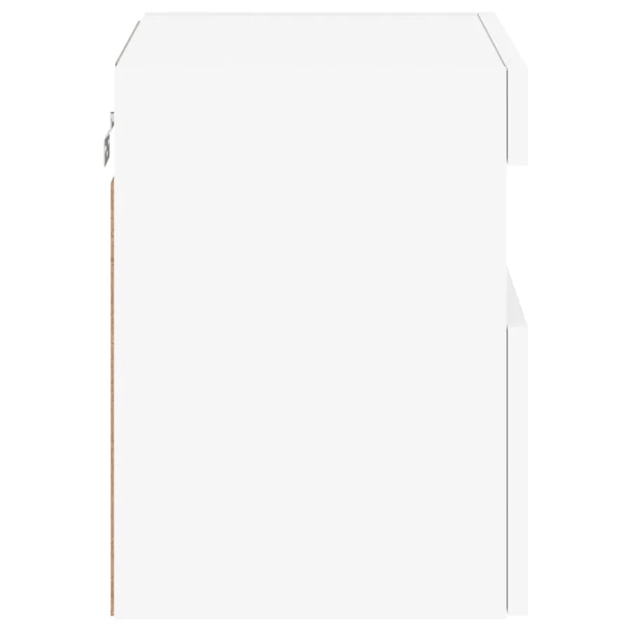 Meubles TV muraux avec lumières LED 2 pcs blanc 40x30x40 cm - 11