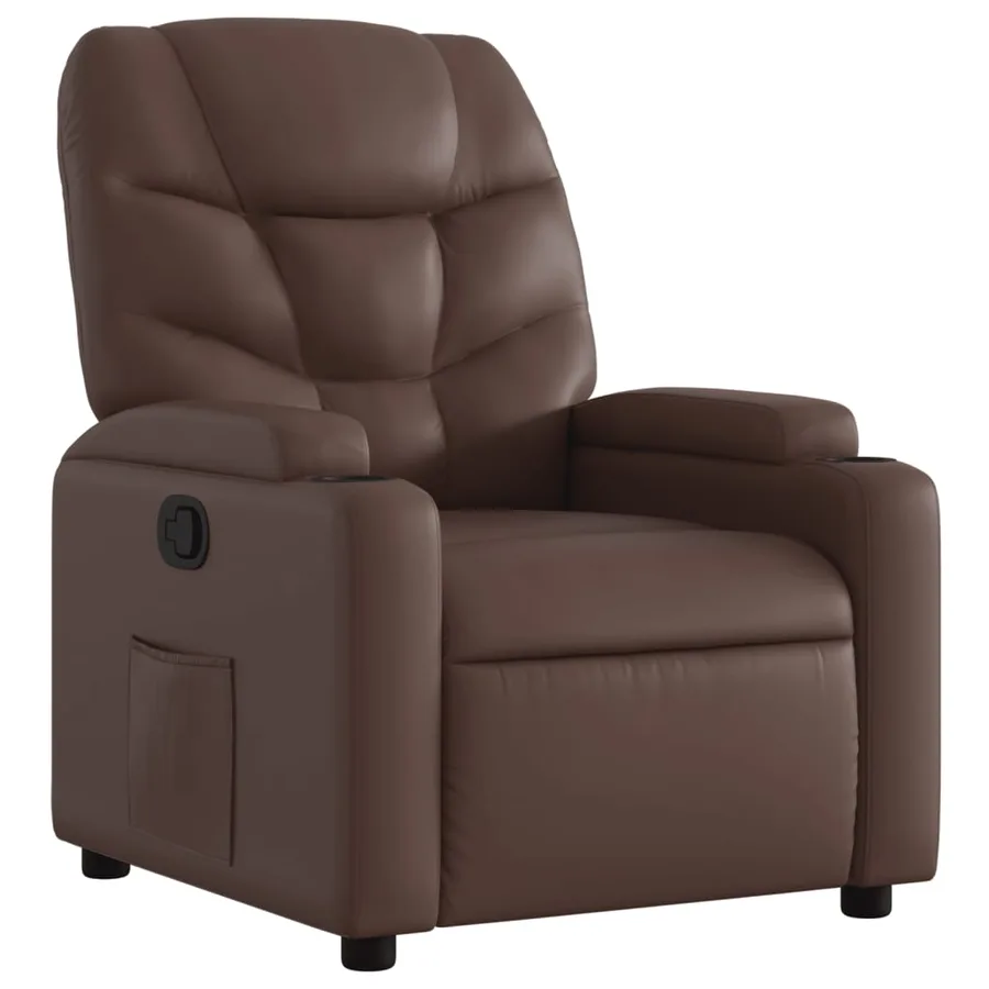 Fauteuil inclinable Marron Similicuir - 2