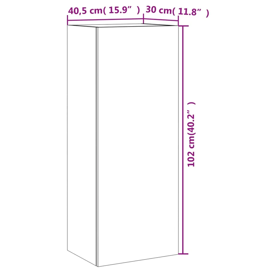 Meuble TV mural gris béton 40,5x30x102 cm bois d'ingénierie - 14