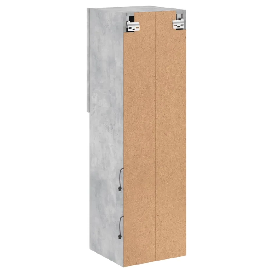 Meuble TV avec lumières LED gris béton 30,5x30x102 cm - 11