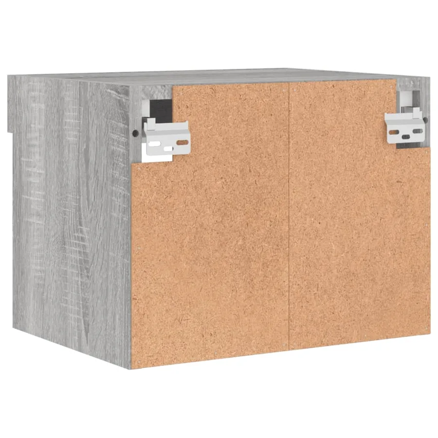 Tables de chevet murales avec lumières LED 2 pcs sonoma gris - 11