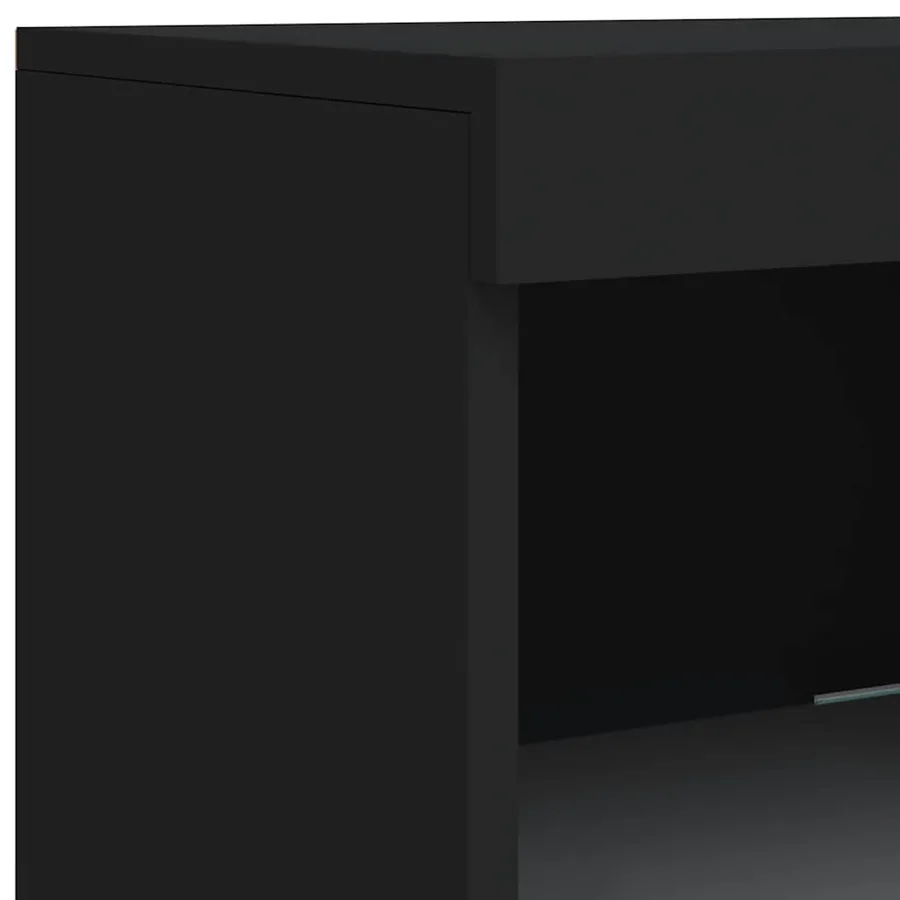 Buffet avec lumières LED noir 41x37x100 cm - 11
