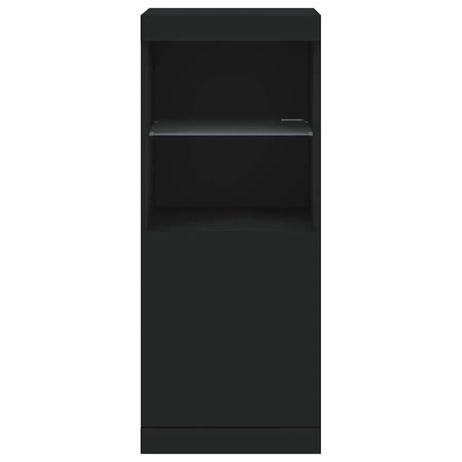 Buffet avec lumières LED noir 41x37x100 cm - 6