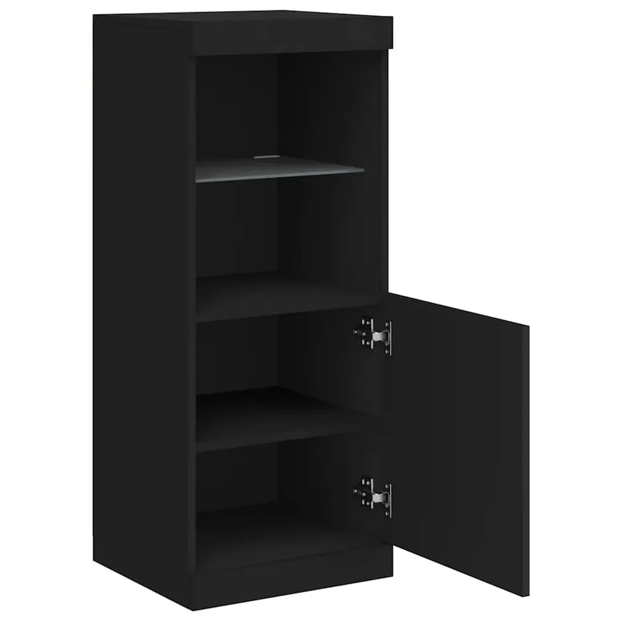 Buffet avec lumières LED noir 41x37x100 cm - 7