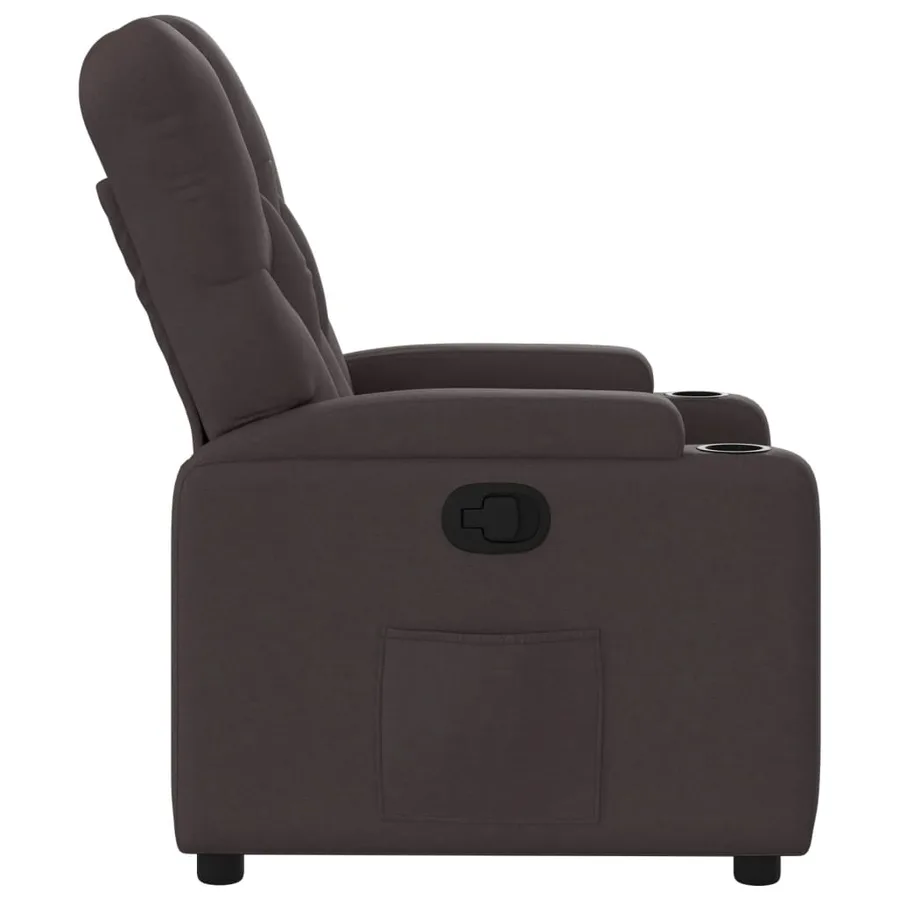 Fauteuil inclinable Marron foncé Tissu - 7