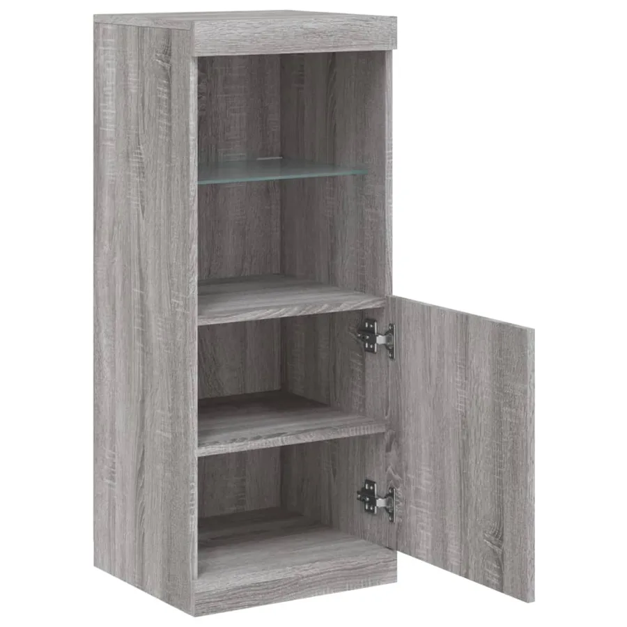 Buffet avec lumières LED sonoma gris 41x37x100 cm - 7
