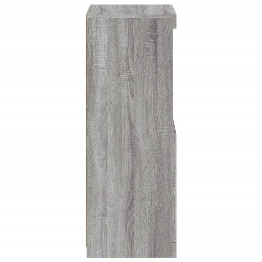 Buffet avec lumières LED sonoma gris 41x37x100 cm - 8