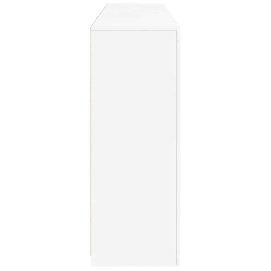 Buffet avec lumières LED blanc 162x37x100 cm - 7