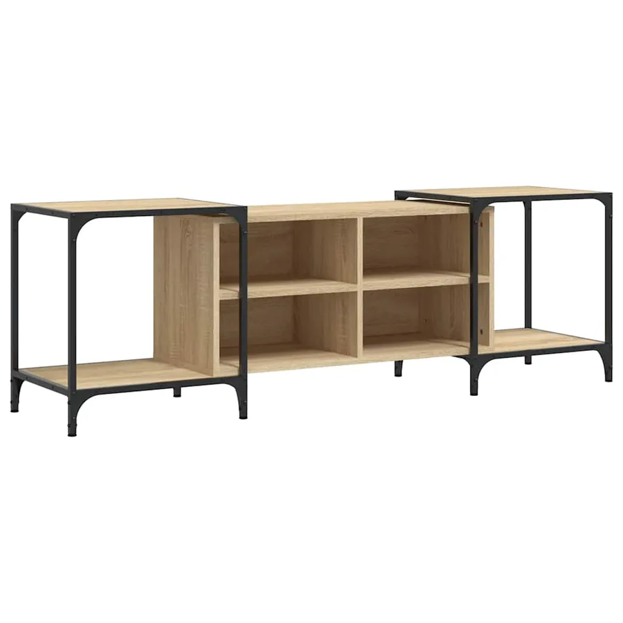 Meuble TV chêne sonoma 153x37x50 cm bois d'ingénierie - 2